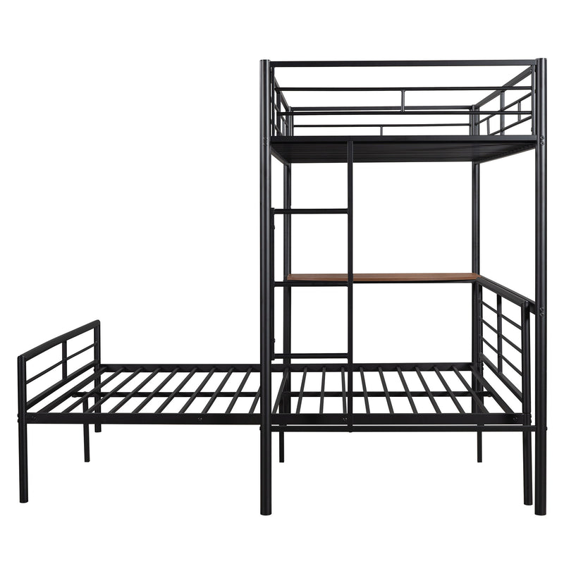 Bunk Bed With Desk, Ladder And Quality Slats For Bedroom - R&R Furniture Gallery (Fountain Valley, CA)