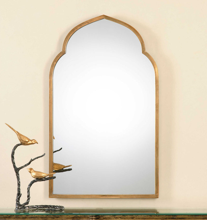 Uttermost Kenitra Arch Mirror with elegant arched design and beveled glass, perfect for stylish home decor.
