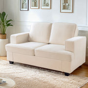 Modern Loveseat, Comfortable 2 Seater Couch With Deep Seating, Loose Back Cushions, Wide Arms - R&R Furniture Gallery (Fountain Valley, CA)