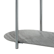 Yukino - Sofa Table - Gray High Gloss & Chrome - R&R Furniture Gallery (Fountain Valley, CA)