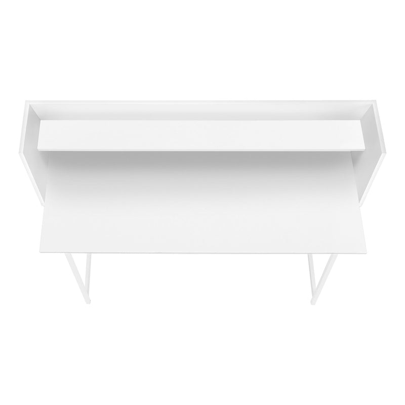 Computer Desk For Home Office, Laptop, Storage Shelves, Marble Look Contemporary & Modern - R&R Furniture Gallery (Fountain Valley, CA)