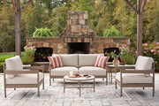 Bluff Trail - Loveseat, Lounge Chairs, Tables Set (Set of 5) - Beige - R&R Furniture Gallery (Fountain Valley, CA)