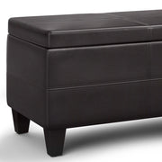 Avalon - Lift Top Rectangular Storage Ottoman - Tanners Brown - R&R Furniture Gallery (Fountain Valley, CA)