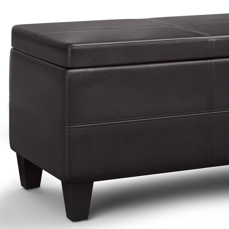 Avalon - Lift Top Rectangular Storage Ottoman - Tanners Brown - R&R Furniture Gallery (Fountain Valley, CA)