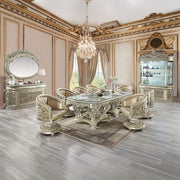 Sorina - Arm Chair - Synthetic Leather & Antique Gold - R&R Furniture Gallery (Fountain Valley, CA)