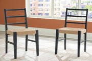Isanti - Dining Room Side Chair (Set of 2) - Light Brown / Black - R&R Furniture Gallery (Fountain Valley, CA)