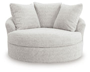 Cuddle Plush - Oversized Swivel Accent Chair - Arctic - R&R Furniture Gallery (Fountain Valley, CA)