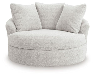 Cuddle Plush - Oversized Swivel Accent Chair - Arctic - R&R Furniture Gallery (Fountain Valley, CA)
