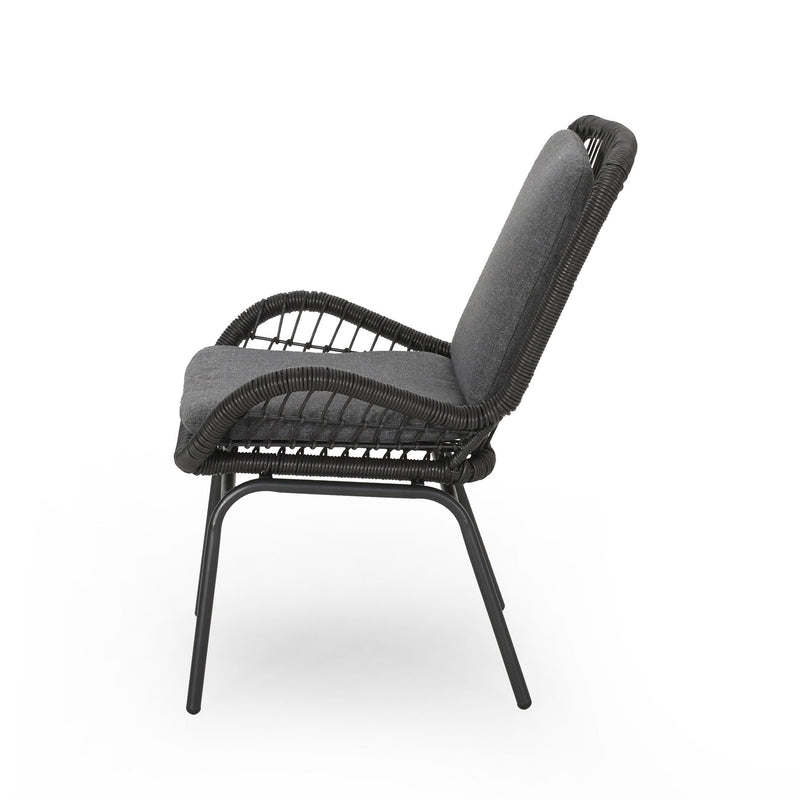 Outdoor Wicker Club Chair With Cushions (Set of 2) - R&R Furniture Gallery (Fountain Valley, CA)