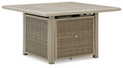 Cliff Trails - Square Fire Pit Table - Beige - R&R Furniture Gallery (Fountain Valley, CA)