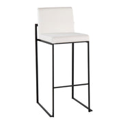 Lumi Source Fuji contemporary high back barstool with elegant design, featuring sleek modern style and cushioned seat.