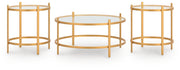 Pearlox - Occasional Table Set (Set of 3) - Gold - R&R Furniture Gallery (Fountain Valley, CA)