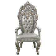 Sandoval - Arm Chair (Set of 2) - Beige Synthetic Leather & Champagne - R&R Furniture Gallery (Fountain Valley, CA)