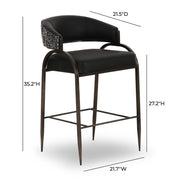 Tatum - Vegan Leather 2-Tone Counter Stool - R&R Furniture Gallery (Fountain Valley, CA)