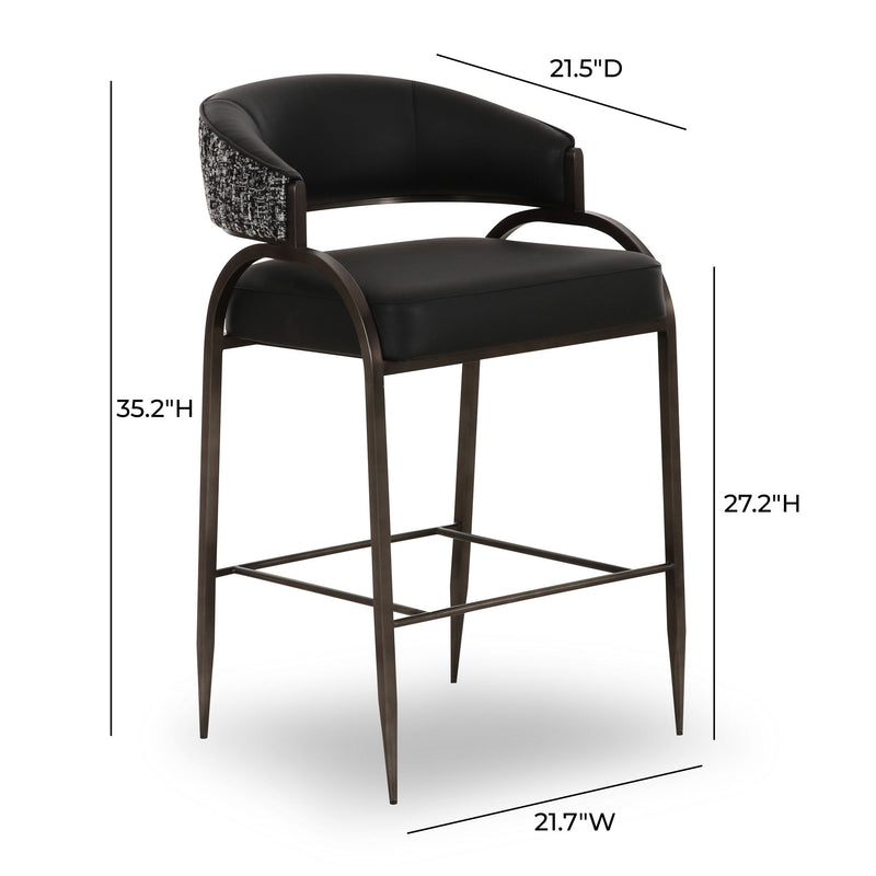 Tatum - Vegan Leather 2-Tone Counter Stool - R&R Furniture Gallery (Fountain Valley, CA)