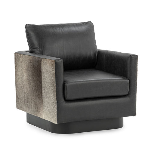 Lathe - Leather/Hide Accent Chair - R&R Furniture Gallery (Fountain Valley, CA)