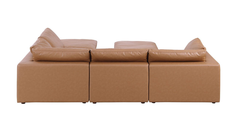 1100 - 6-Piece Right Arm Facing 3-Seat Sectional (Top-Grain Italian Leather)