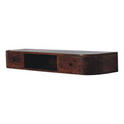 Lunar - 2 Drawer Floating Console - Chestnut - R&R Furniture Gallery (Fountain Valley, CA)