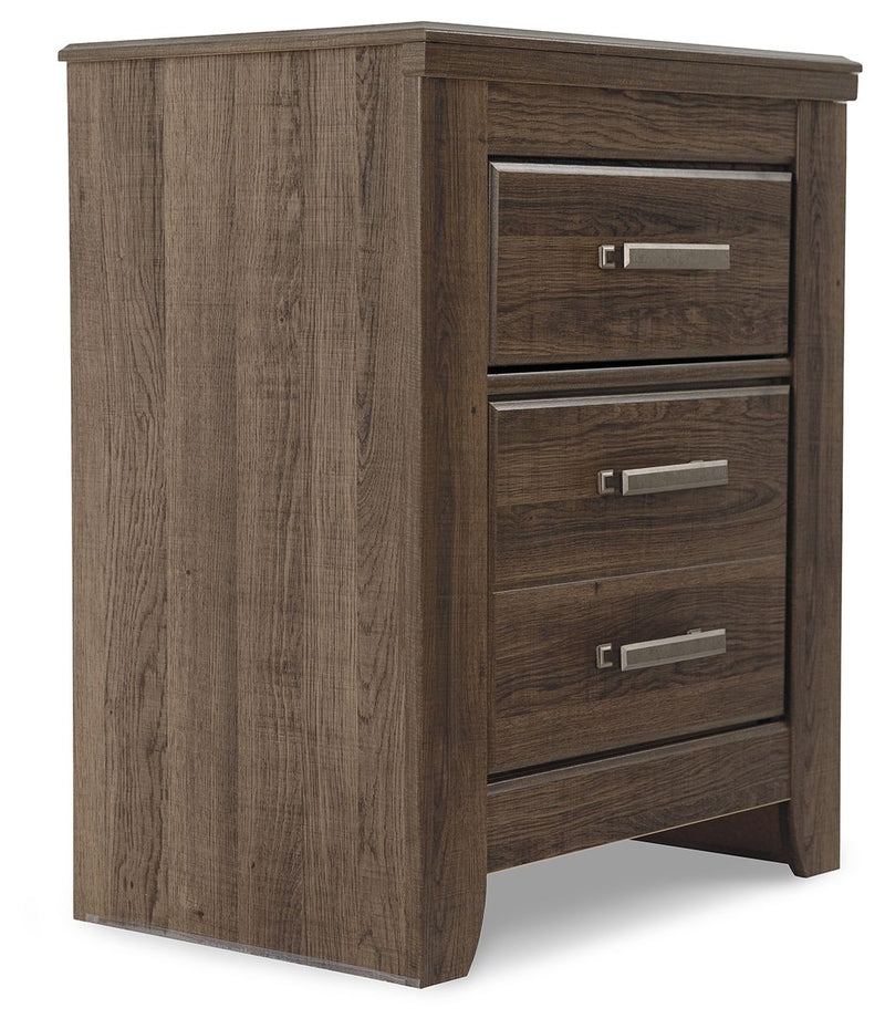 Juararo - Two Drawer Night Stand - Dark Brown - R&R Furniture Gallery (Fountain Valley, CA)