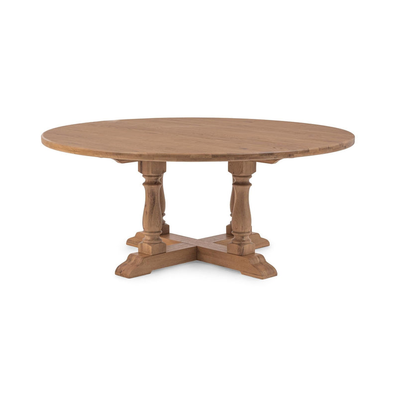 Classic Home Marina 72-inch dining table in Hampton Sand with a sleek wooden surface and sturdy legs for elegant dining spaces.