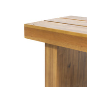 Nahanni - Rustic Acacia Wood Bench With Slat Design - Natural - R&R Furniture Gallery (Fountain Valley, CA)