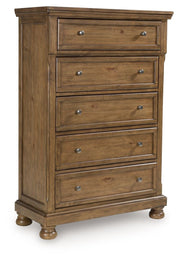 Feddinger - Five Drawer Chest - Medium Brown - R&R Furniture Gallery (Fountain Valley, CA)