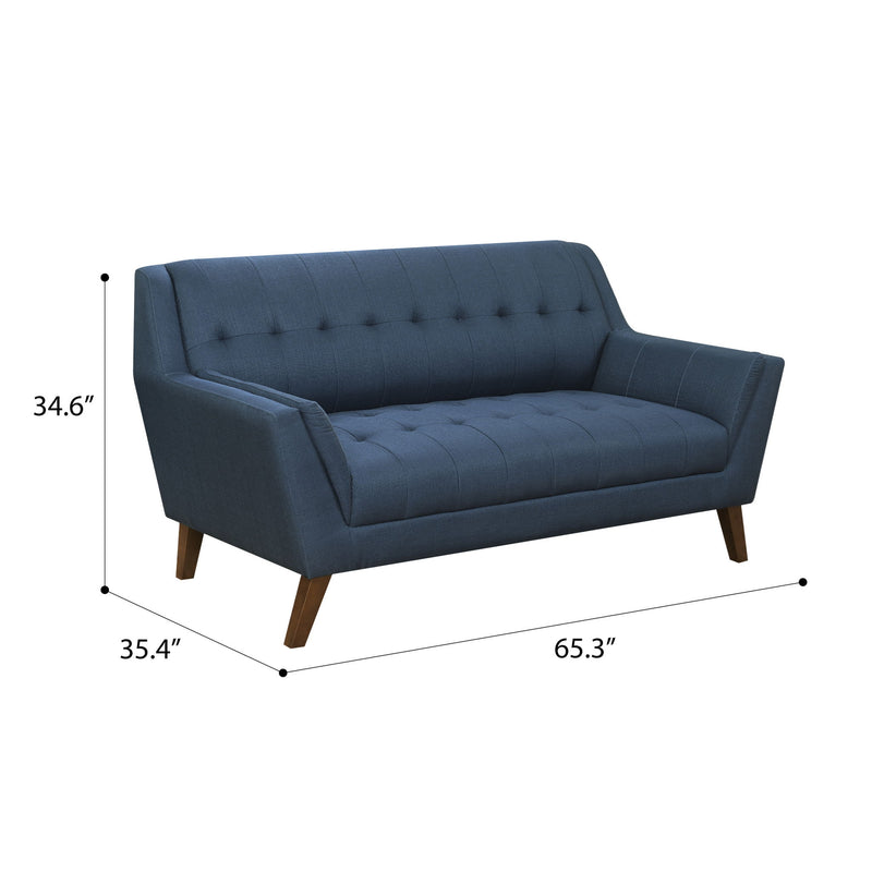 Loveseat - Blue - Fabric - R&R Furniture Gallery (Fountain Valley, CA)