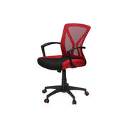 Black 8th Street office swivel chair with adjustable height and rotating seat, designed for ergonomic comfort and support.
