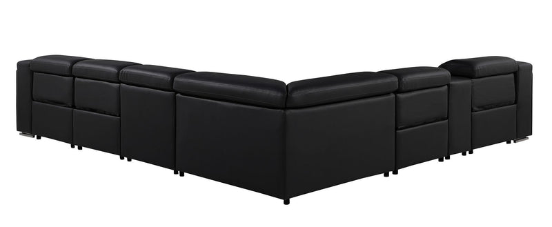 1116 - 7-Piece L-Shaped Sectional Sofa In With 4 Power Recliners & Power Headrests