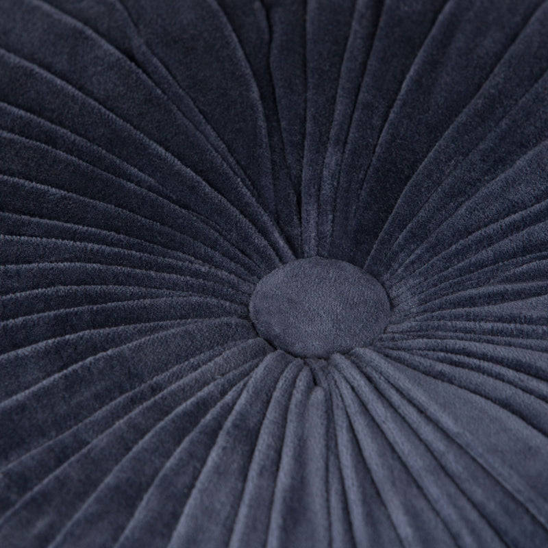 Handcrafted round accent pouf by Simpli-Home with textured fabric and plush cushioning for stylish seating and decor.
