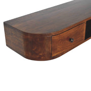 Lunar - 2 Drawer Floating Console - Chestnut - R&R Furniture Gallery (Fountain Valley, CA)