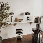 Maiori - Striped Papier Mache Table Lamp - R&R Furniture Gallery (Fountain Valley, CA)