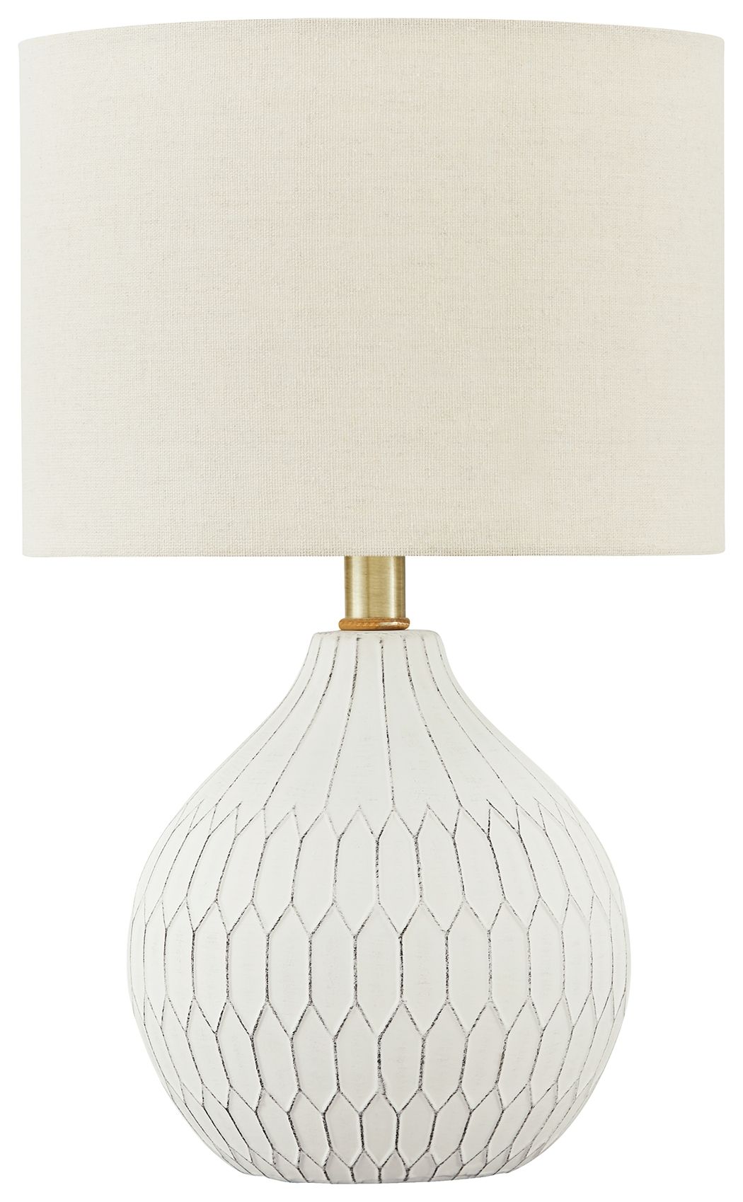 Wardmont - Ceramic Table Lamp  - White - R&R Furniture Gallery (Fountain Valley, CA)