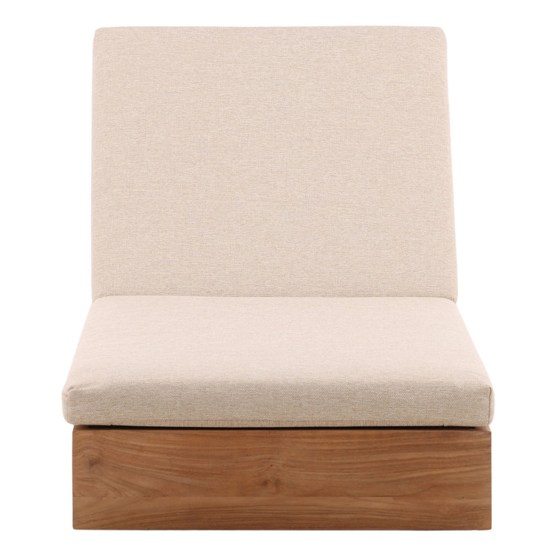 Darlene - Outdoor Chaise - Sand And Natural