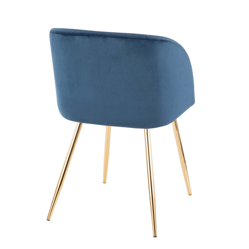 Set of two Lumi Source Fran contemporary elegant design chairs with sleek, modern style and smooth wooden legs.