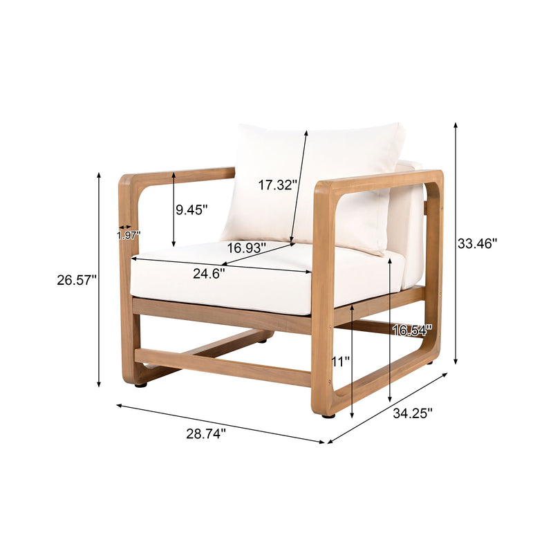 Outdoor Lounge Chair With Oversized Cushion Set For Patio - R&R Furniture Gallery (Fountain Valley, CA)