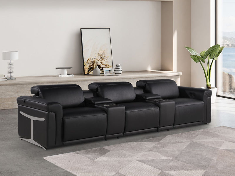 1126 - 5-Piece Modular Power Reclining Sofa In With 3 Power Recliners & Power Headrests - R&R Furniture Gallery (Fountain Valley, CA)