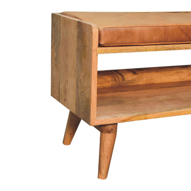 Solid Wood Bench With Upholstered Sea - R&R Furniture Gallery (Fountain Valley, CA)