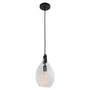Uttermost Campester Pearl Silver 1 Light Watered Glass Mini Pendant, modern pendant lighting with a sleek glass shade.