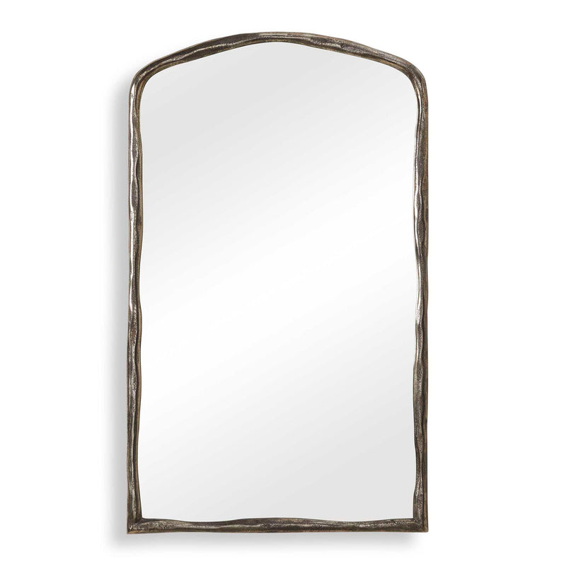 Hammered Antique - Arch Mirror - Nickel