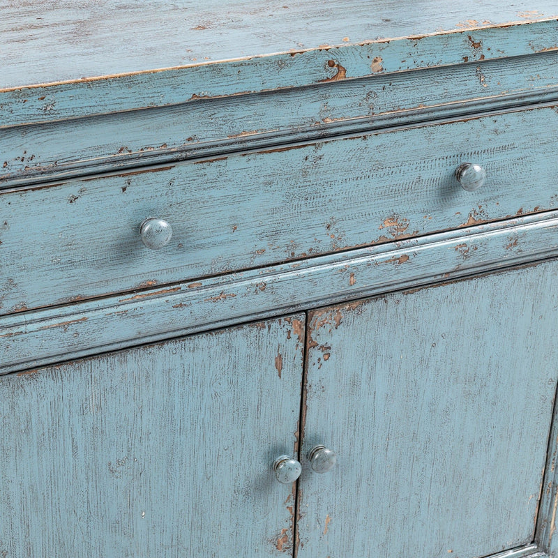 Classic Home Winford 3-drawer, 6-door buffet cabinet with wood finish and ample storage space.