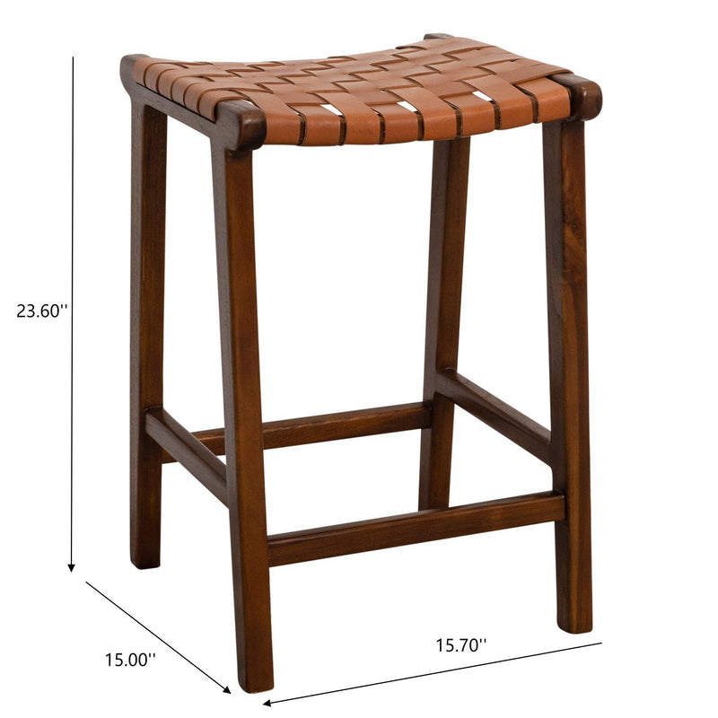 James - Mid-Century Modern Genuine Counter Stool - R&R Furniture Gallery (Fountain Valley, CA)