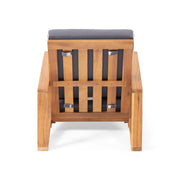Noble House outdoor patio lounge chair with plush cushions and armrests, perfect for relaxing in the outdoor club chair setting.