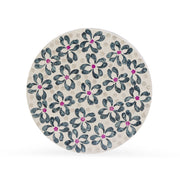 Lorna - Capiz Shell Motif Stool - Aqua Floral - R&R Furniture Gallery (Fountain Valley, CA)