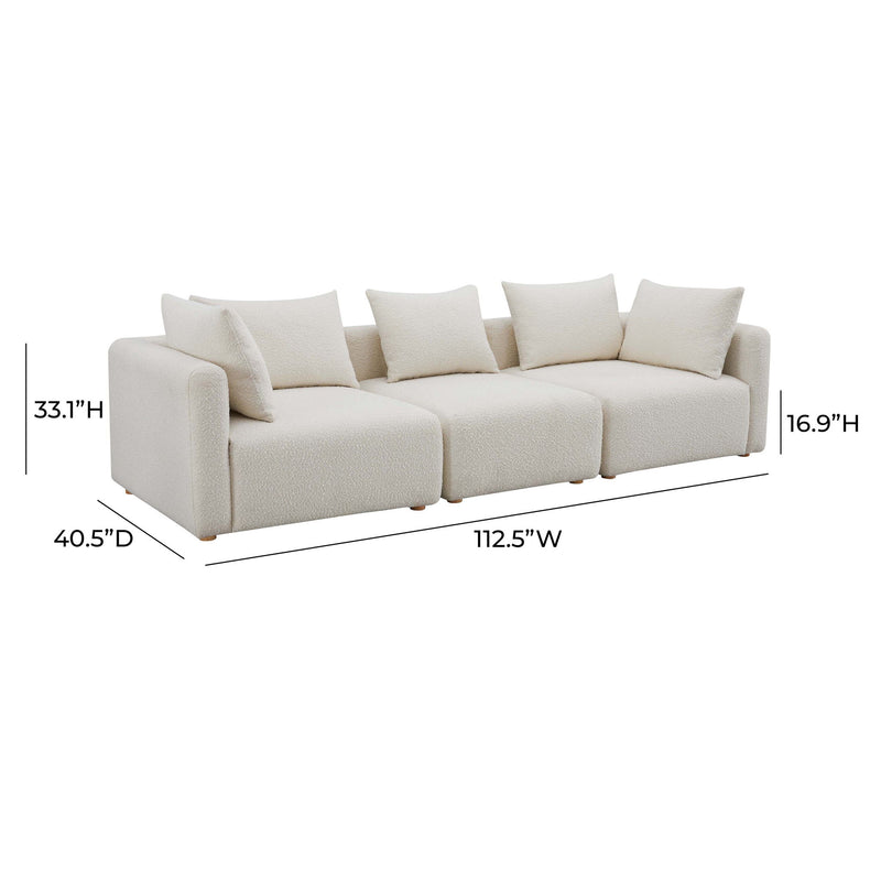 Hangover - Boucle Fabric Sofa - Cream - R&R Furniture Gallery (Fountain Valley, CA)