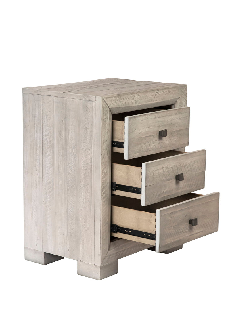 Clancy - Nightstand - Light Gray Washed