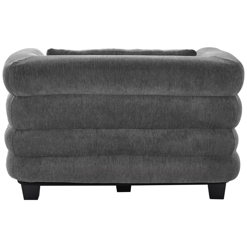 Noble House oversized chaise lounge sofa bed with deep seat, layered armrests, and plush cushioning for comfortable lounging.