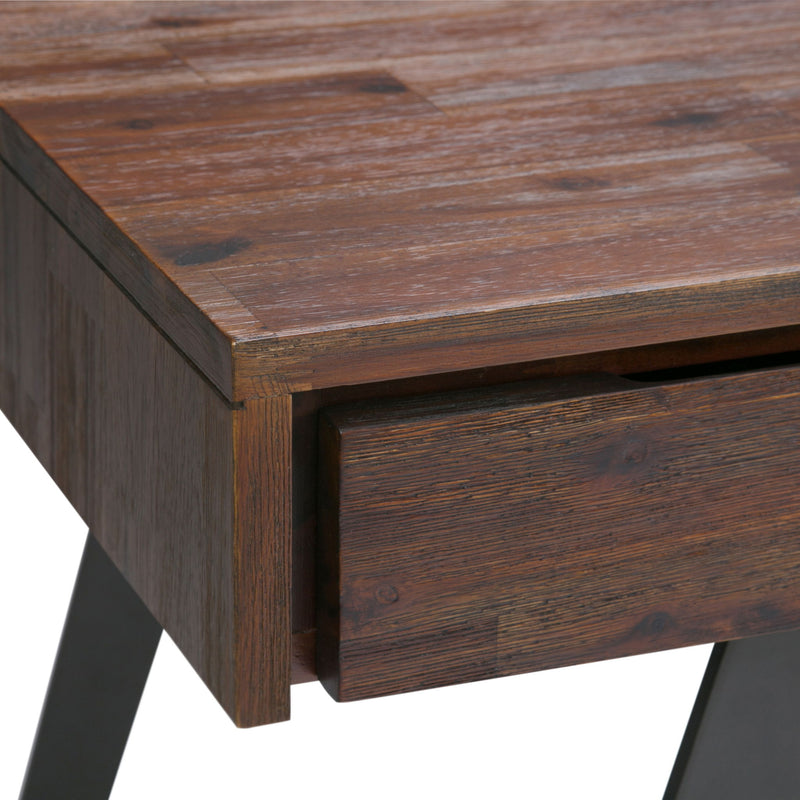 Lowry - Desk - Distressed Charcoal Brown - R&R Furniture Gallery (Fountain Valley, CA)