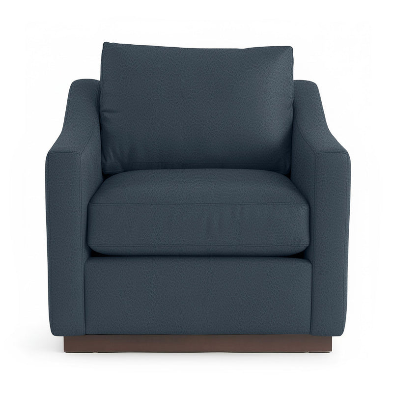 Classic Home Aspen accent arm chair with plush fabric and wooden legs, ideal for living room or reading nook.