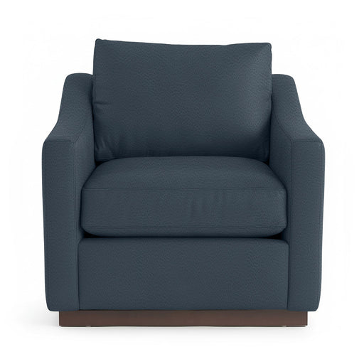 Classic Home Aspen accent arm chair with plush fabric and wooden legs, ideal for living room or reading nook.